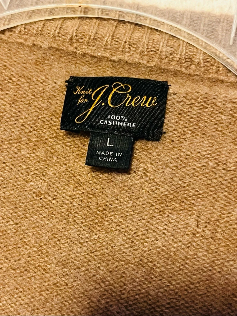 J. Crew Men's V-Neck Sweater in Camel XL
